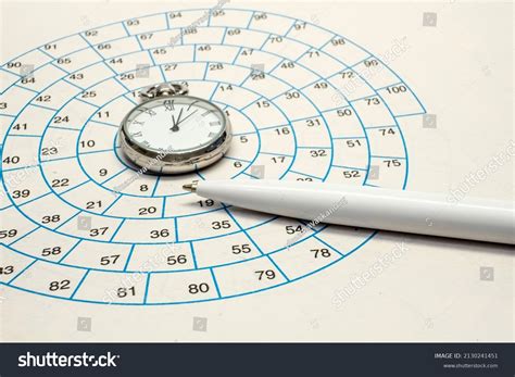 Crossword Puzzle Pencil Leisure Entertainment Clock Stock Photo