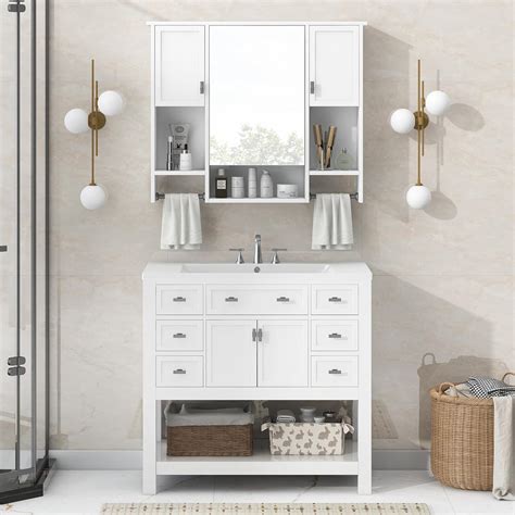 Amazon Merax Bathroom Sink Vanity With Matching Medicine