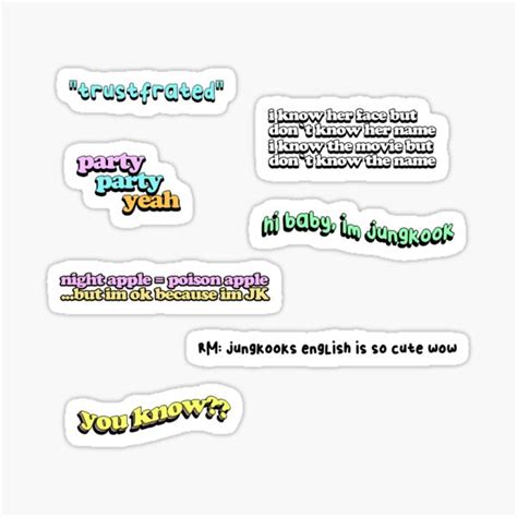 Sticker Pack BTS Funny Quotes Lines Sticker By Spacylittlegirl ...