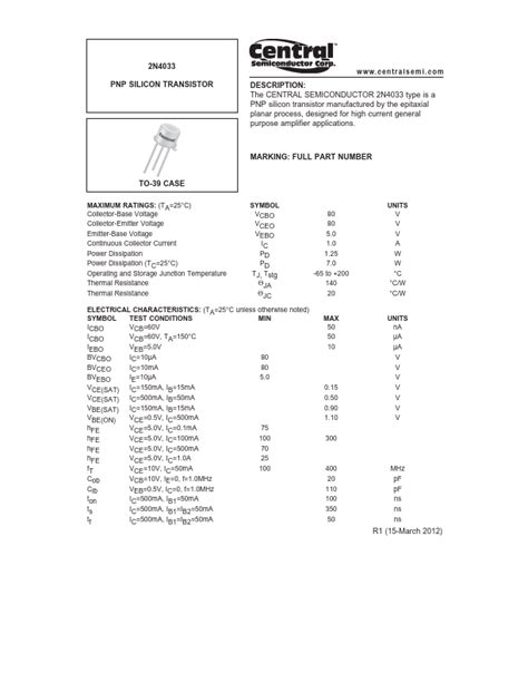 N Transistor Datasheet Distributor Stock And Best Price Central