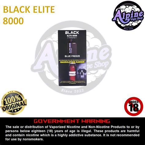 Black Elite 8000 Disposable Vape Pod | Lazada PH