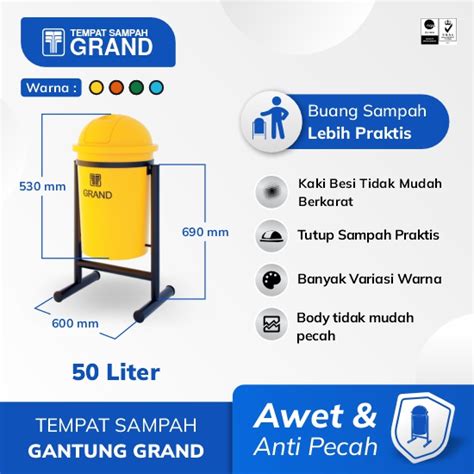 Tempat Sampah Gantung Grand 50 Liter Produsen Tangki Air 1