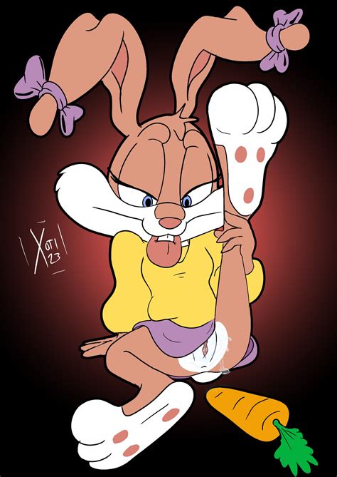 Rule 34 Anthro Babs Bunny Bite Bodily Fluids Bottomwear Clothed Clothing Clothing Lift Feet