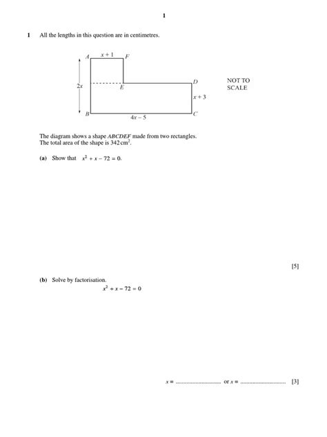 Quadratics Pdf Area Quadratic Equation