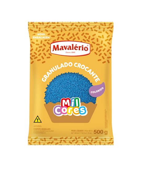 Granulado Crocante Azul Mil Cores Maval Rio Maval Rio