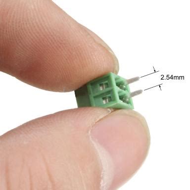 Screw Terminal Block 2 Pin 2 54mm 10 Pack Micro Robotics