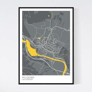 Pitlochry, Scotland Map Art Print Many Styles 350gsm Art Quality Paper ...