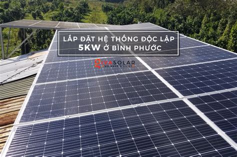 Lắp đặt Hệ Thống Năng Lượng Mặt Trời độc Lập 5kw ở Bình Phước Lần 2