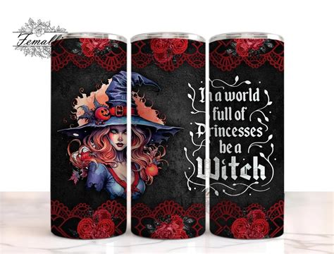 Witchy Tumbler 2 File Png Witches Png Halloween Png20oz Etsy