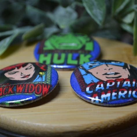 Superhero Button Etsy