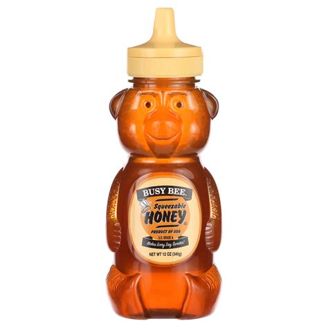 Busy Bee Usa Honey 12 Oz Plastic Bear Bottle