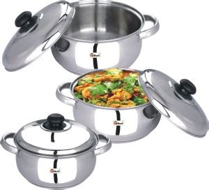 Ebun Stainless Steel Triply Induction Base Belly Shape Cooking Pot