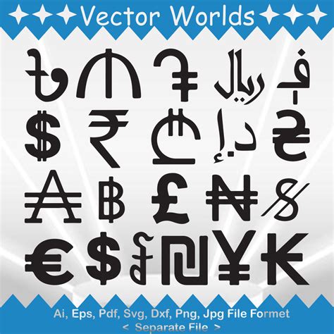 Currency Symbols SVG Vector Design - MasterBundles