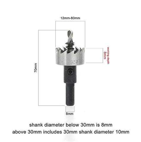HSS Lochbohrer Ø 12 80 mm Lochsäge Kronenbohrer Bohrkrone