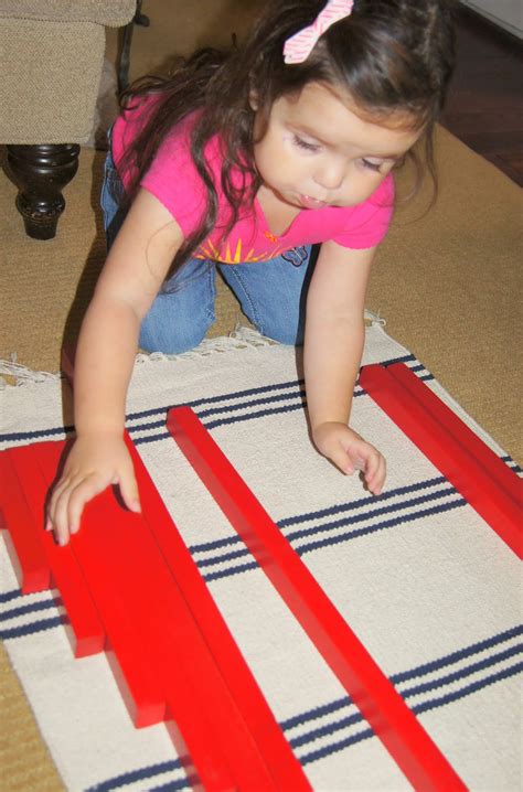 Making Montessori Ours Diy Red Rods Montessori Sensorial At Home