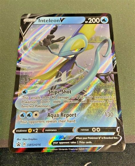 Inteleon V SWSH016 Black Star Promo Pokemon Half Art Ultra Rare