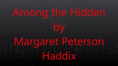 Book Trailer Among The Hidden By Margaret Peterson Haddix Youtube