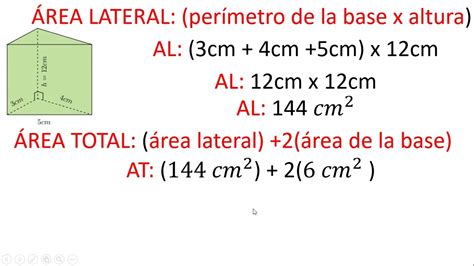 Rea Lateral Y Rea Total De Un Prisma Triangular Youtube