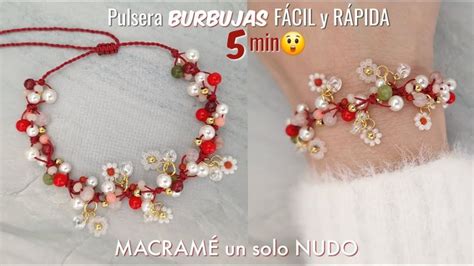 Como Hacer Pulsera F Cil Y R Pida Con Nudo B Sico En Macram Pulseras