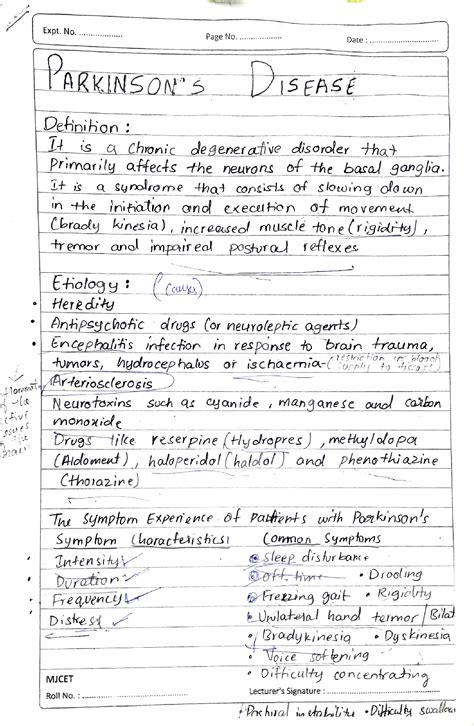 Solution B Parm Parkinson S Disease Pdf Studypool