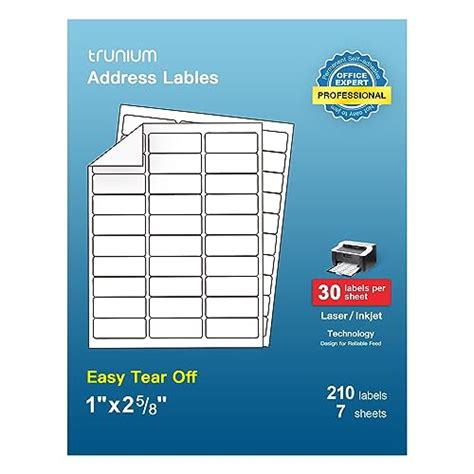 Snapklik.com : Address Labels, 1 X 2-5/8 Shipping Labels For Inkjet ...