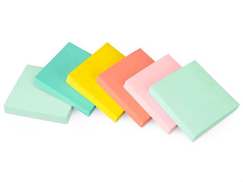 3M Post-it® Notes - Original, 3 x 3", Assorted Pastels S-17272 - Uline