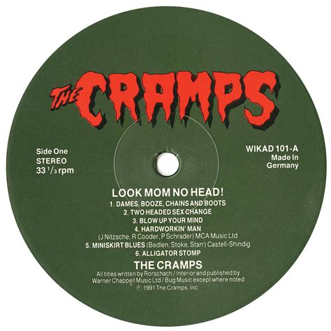 The Cramps Look Mom No Head Ace Records