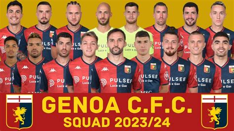 Genoa C F C Squad Season 2023 24 Genoa Cfc Footworld Youtube