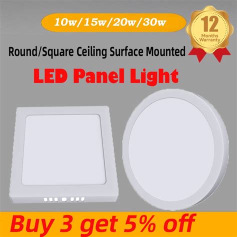 Canmeijia Ceiling Surface Mounted Led Panel Light Square Round Lamp W