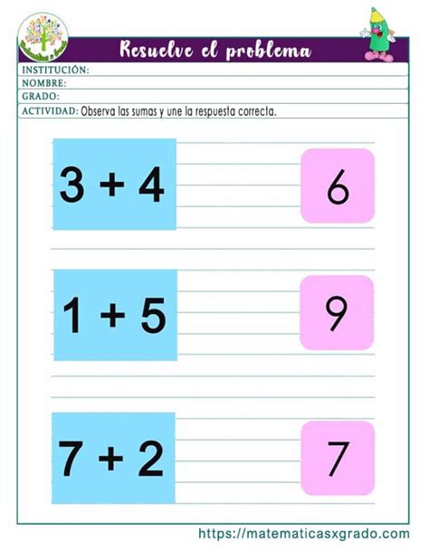 Ejercicios De Matemáticas Para Primer Grado De Primaria