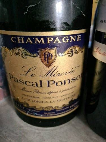 Pascal Ponson Le Merovee Brut Champagne Premier Cru Vivino US