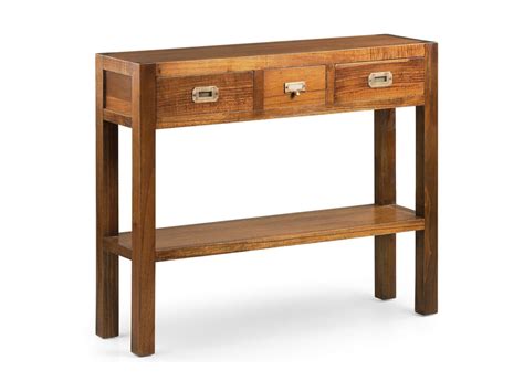 Console En Bois Massif De Mindy Tiroirs Tablette Orka Cm