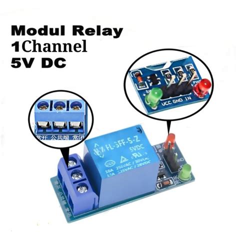 Jual Modul Relay 5V 1 Channel Output 250VAC 30VDC 10A Module Arduino Di