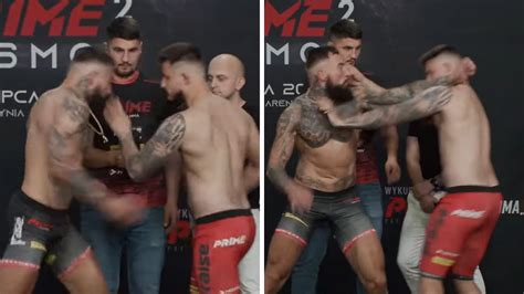 VIDEO Bójka podczas ważenia przed Prime Show MMA 2 Rękoczyny