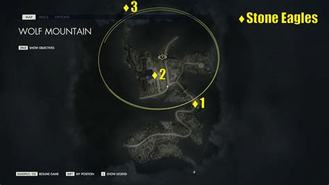 Wolf Mountain Stone Eagle Locations Sniper Elite