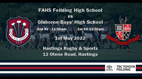 Fahs 1st Xv Vs Gisborne Boys High School 1st Xv 1st May 2022