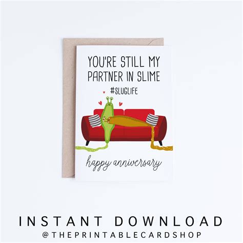 Printable Anniversary Cards, Funny Anniversary Cards Instant Download ...