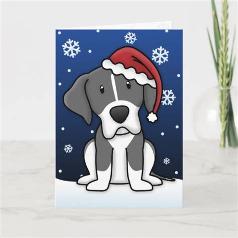 Kawaii Mantle Great Dane Christmas Card Zazzle