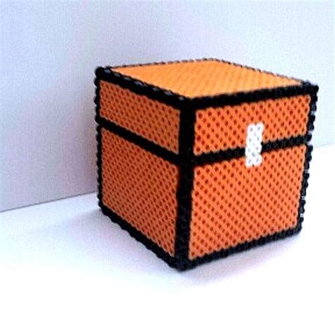 Perler Bead Minecraft Chest This Fully Functional Keepsake Box Is