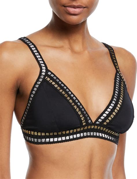 La Blanca Threading Along Triangle Swim Top Luxed