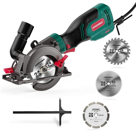 Hychika 750 W Circular Saw 3500U With 6 Saw Blades Laser Guide Cutting