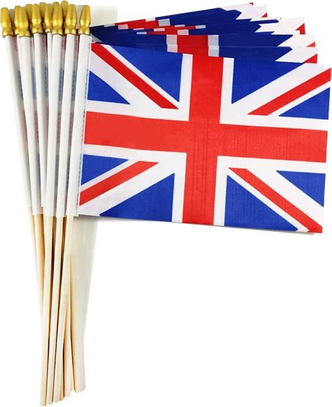 Amazon QQSD United Kingdom UK British Small Flag Union Jack Stick