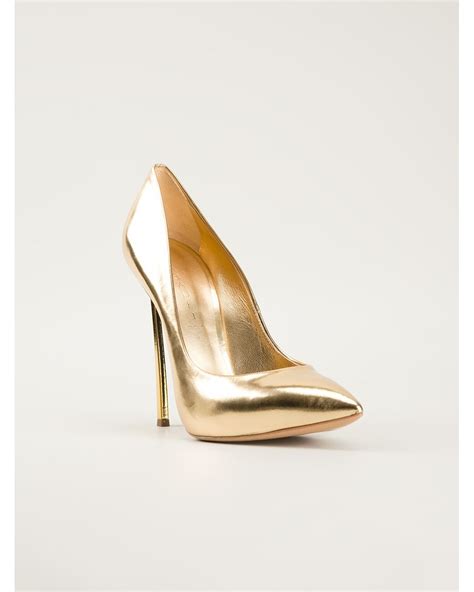 Casadei High Heel Pumps In Metallic Lyst