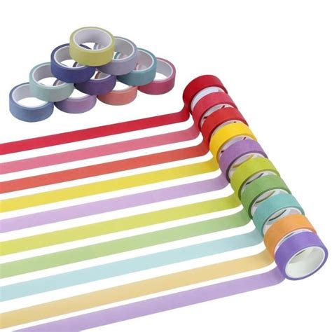 Kssvzz Washi Tape 20 Rouleaux Masking Tape 5m 15mm Ruban Adhésif