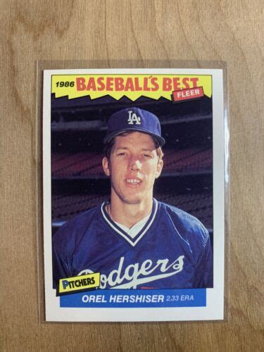 OREL HERSHISER DODGERS 1986 FLEER BASEBALL S BEST 16 EBay