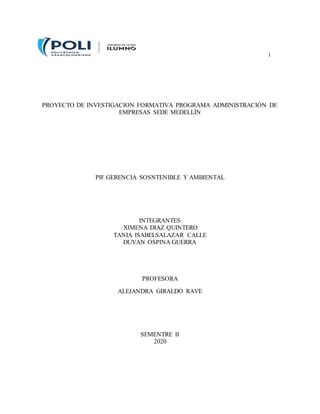 Pif Gerencia Sostenibe Y Ambiental PDF