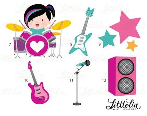 Girlie Rock Clip Art