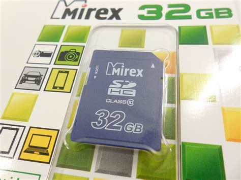 карта памяти Secure Digital HC (SDHC) 32Gb Mirex