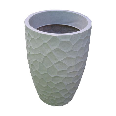 Vaso C Nico Prisma Cor Cimento Cm X Cm Loja Plantei