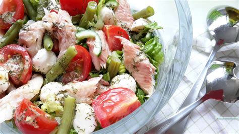 Forel Salade Met Mozzarella En Sperzieboontjes Recept Salade